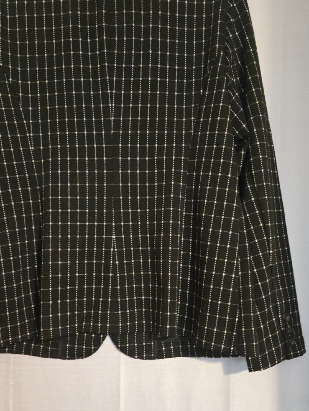 Liverpool Black Windowpane Single-Button Fitted Blazer PL NWT - Picture 8 of 12